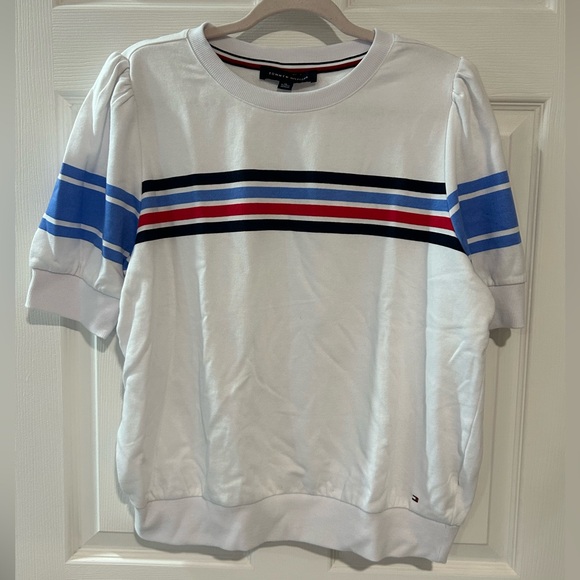 Tommy Hilfiger puff short sleeve striped top - Picture 1 of 5